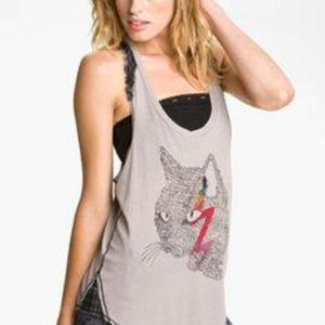 Free People Graphic Cat Tee